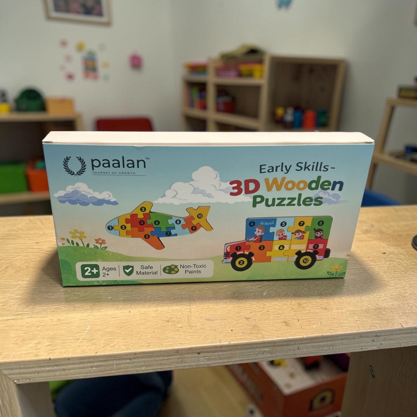 3D Wooden Transport Puzzle Set of 2 | For Age 2+ Years | Montessory Educational Toy