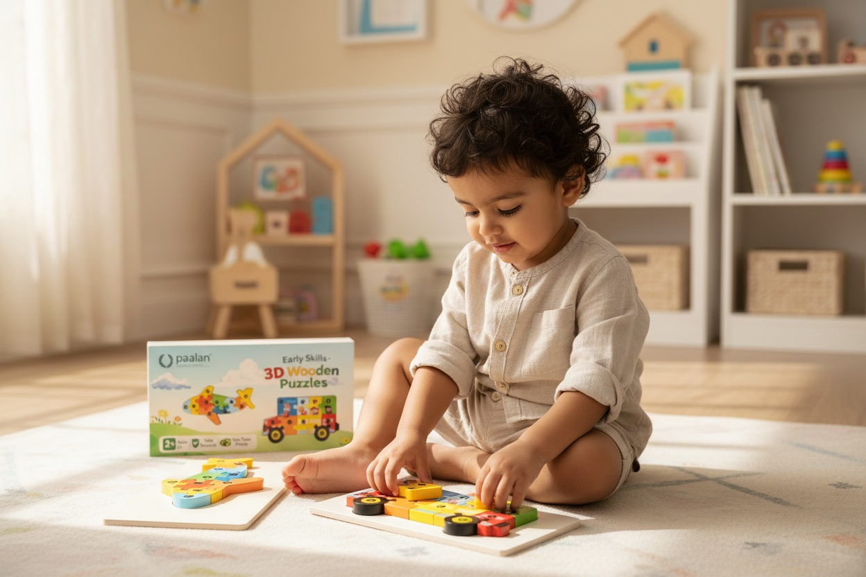 3D Wooden Transport Puzzle Set of 2 | For Age 2+ Years | Montessory Educational Toy