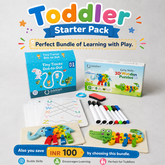 Toddler Starter Pack| Tiny Traces & Animal 3D Puzzle set